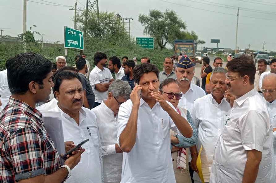 Congress delegation during visit to Nuh