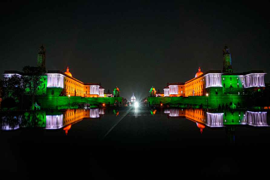 Raisina Hills illumineted on Independence Day eve