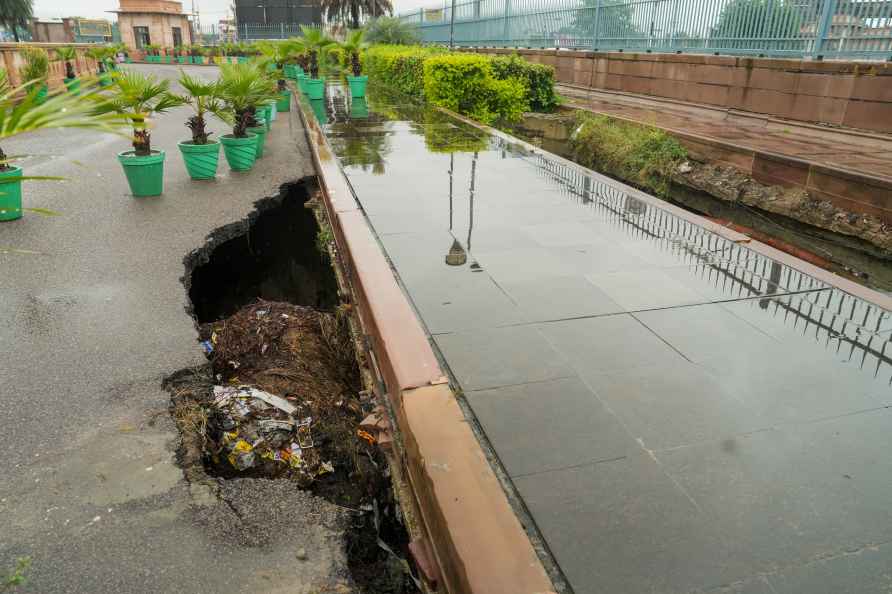 Weather: Road damaged after rains