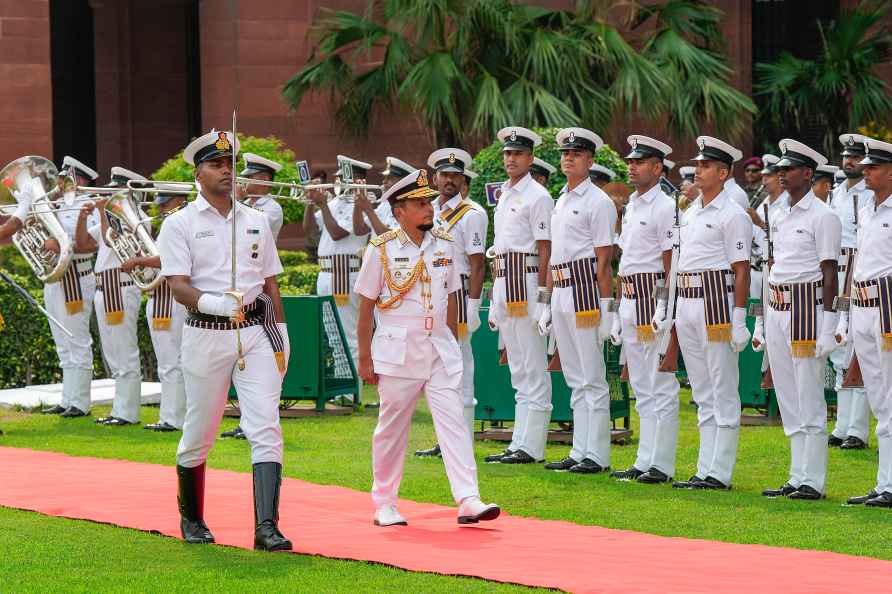 Ceremonial welcome of Adm Mohammad Nazmul Hussain