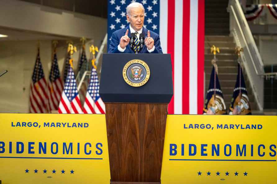 President Joe Biden speaks about the economy at Prince George's ...