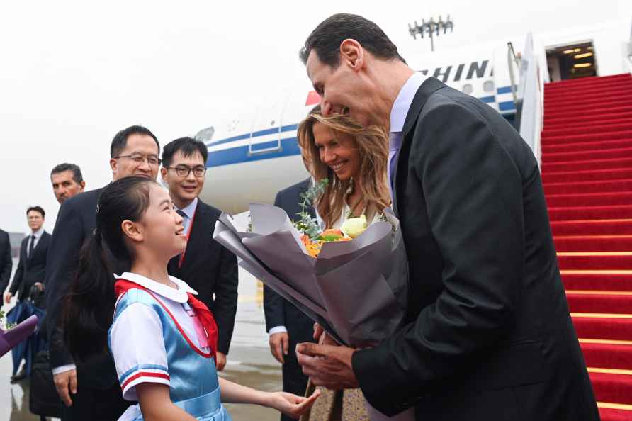 Syrian President Bashar Assad arrive in Hangzhou, China