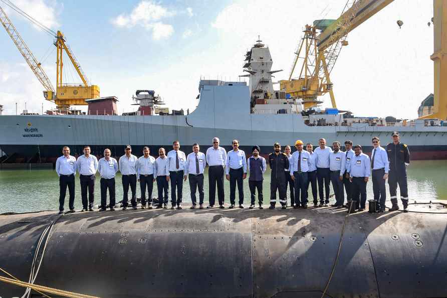 Giridhar Aramane at Mazagon Dock shipyard