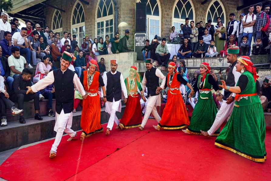 Shimla: Artists perform during the World Tourism Day programme, ...