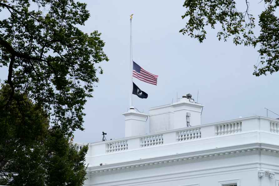 The flag is flown at half-staff at the White House