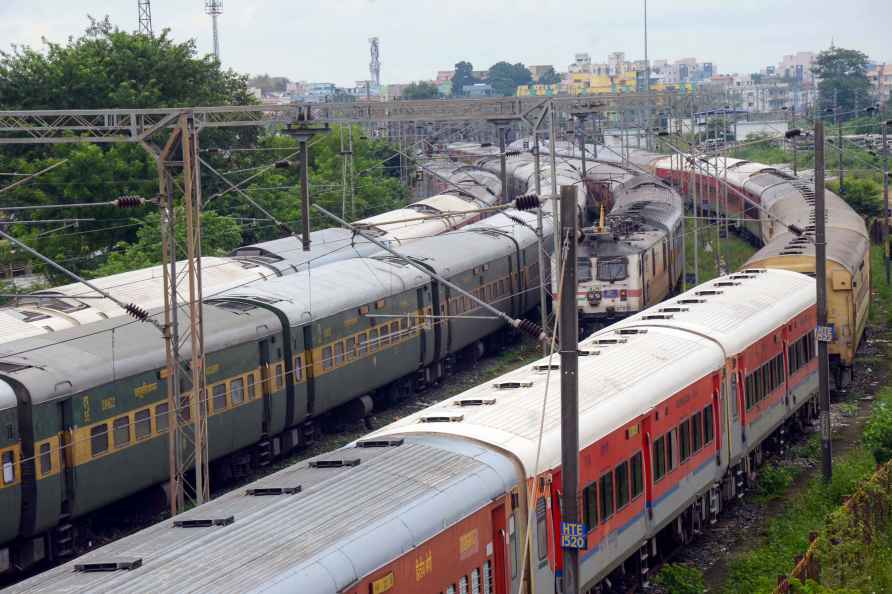 Trains parked at railway yard in Ranchi