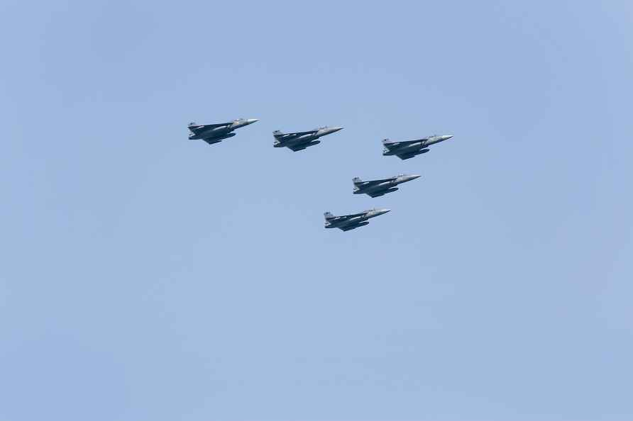 **EDS: IMAGE VIA PIB** Bhopal: Indian Air Force's (IAF) LCA Tejas...