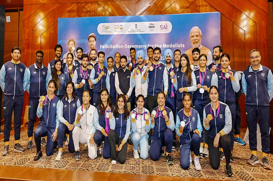 Asian Games medallists felicitation