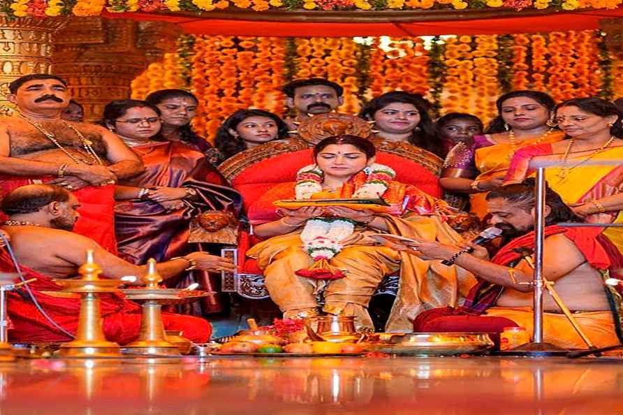 Khushbu Sundar at Vishnumaya Temple