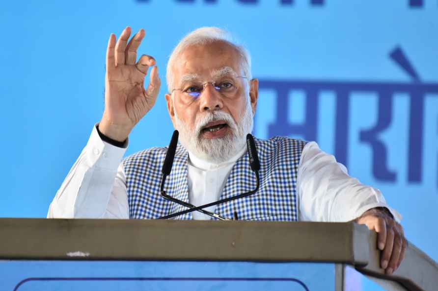 Jodhpur: Prime Minister Narendra Modi speaks during the foundation...