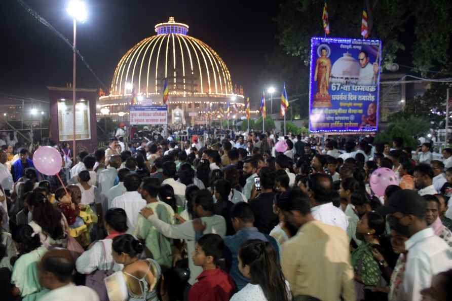 Buddhist devotees assemble in tribute to Ambedkar in Nagpur