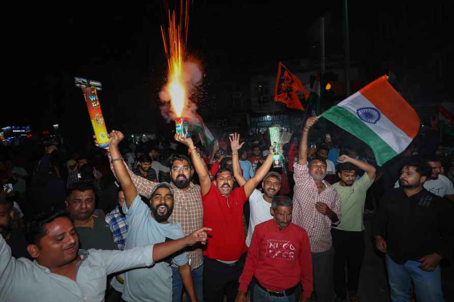 Celebrations after Ind won over Pak