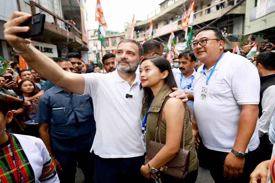 Rahul Gandhi during Padyatra in Mizoram