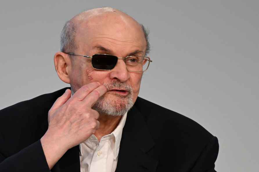 British author Salman Rushdie, winner of this year's Peace Prize...