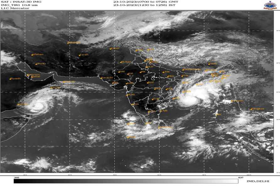 Cyclone Tej and deep depression in Bay of Bengal