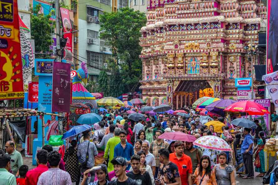 Rains on Navmi of Durga Puja in Kolkata