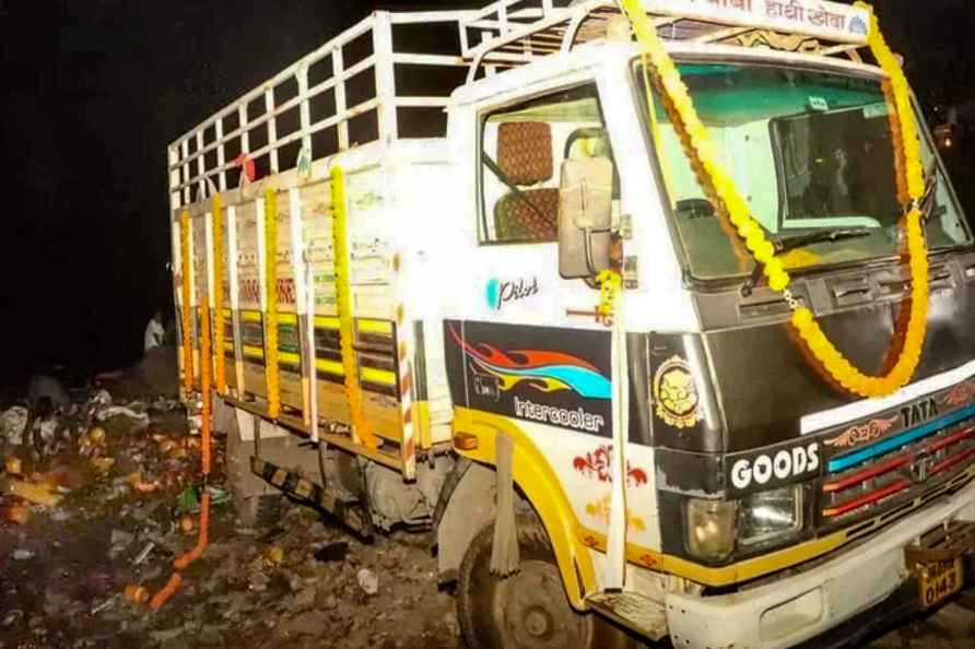 Truck rammed into people at immersion ghat