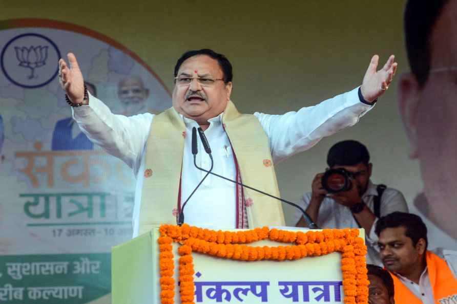 Ranchi: BJP National President JP Nadda addresses party's Sankalp...