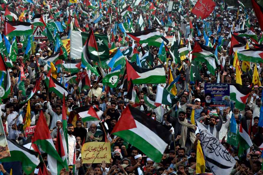 Jamat-e-Islami take part in a rally in in Islamabad, Pakistan,