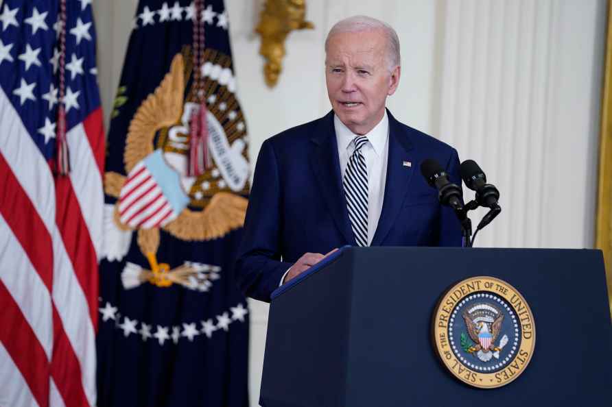 President Joe Biden delivers remarks about government regulations...