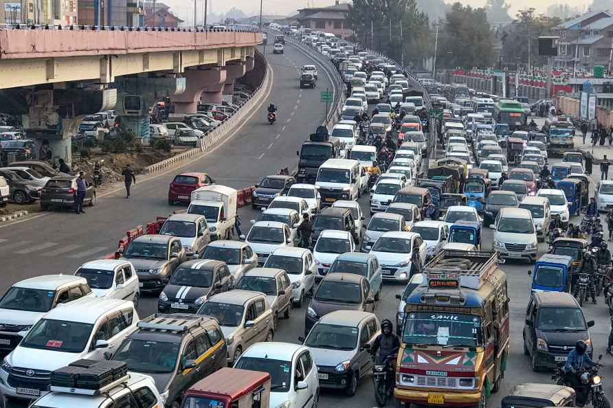 Traffic jam in Srinagar