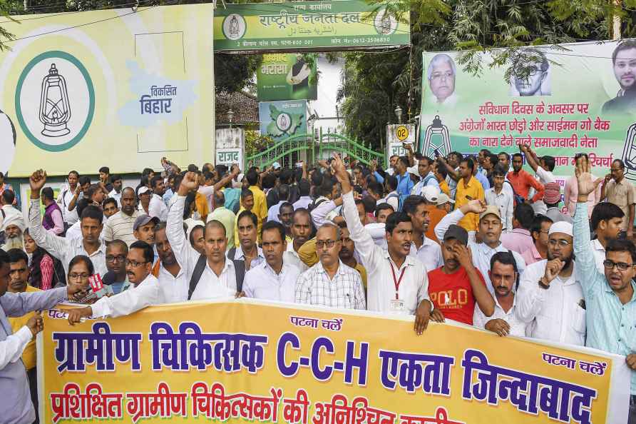 Trained rural doctors Protest in Patna