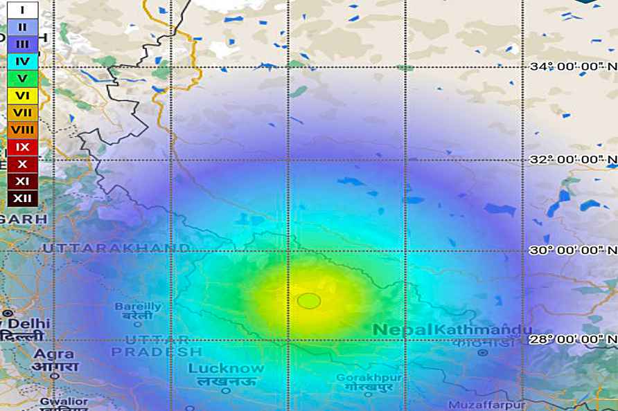 **EDS: ILLUSTRATION VIA @NCS Earthquake** Kathmandu: An earthquake...