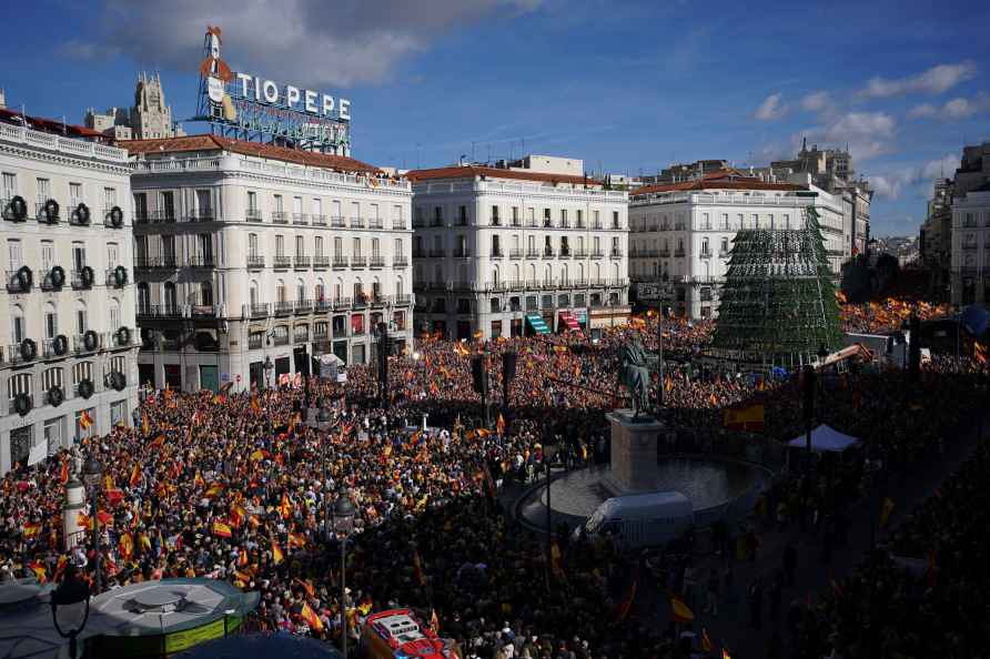 Protest called by Spain's Conservative Popular Party