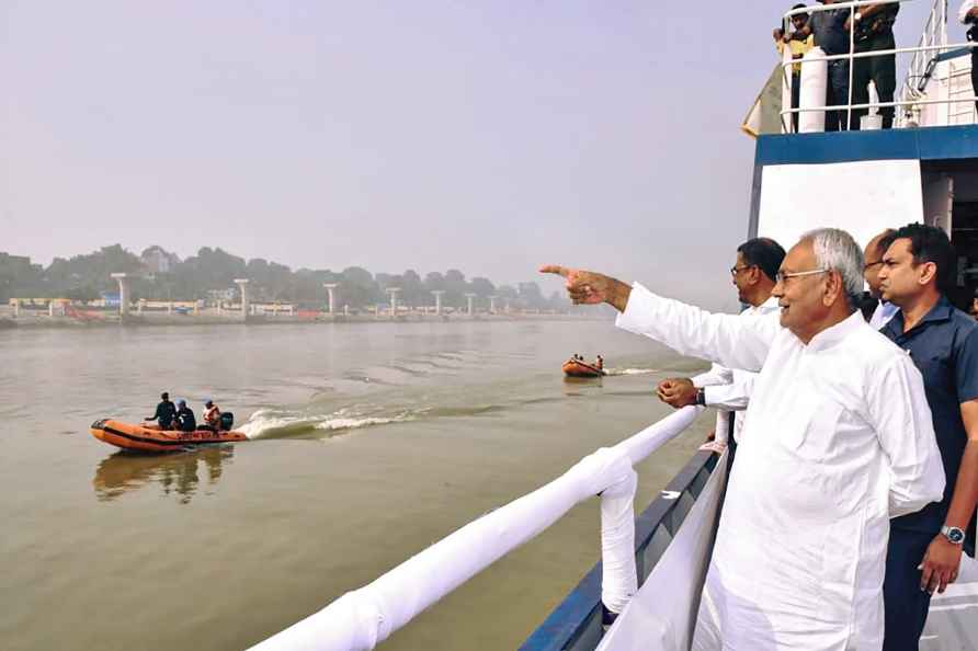 CM Nitish Kumar inspects preps for Chhath Puja