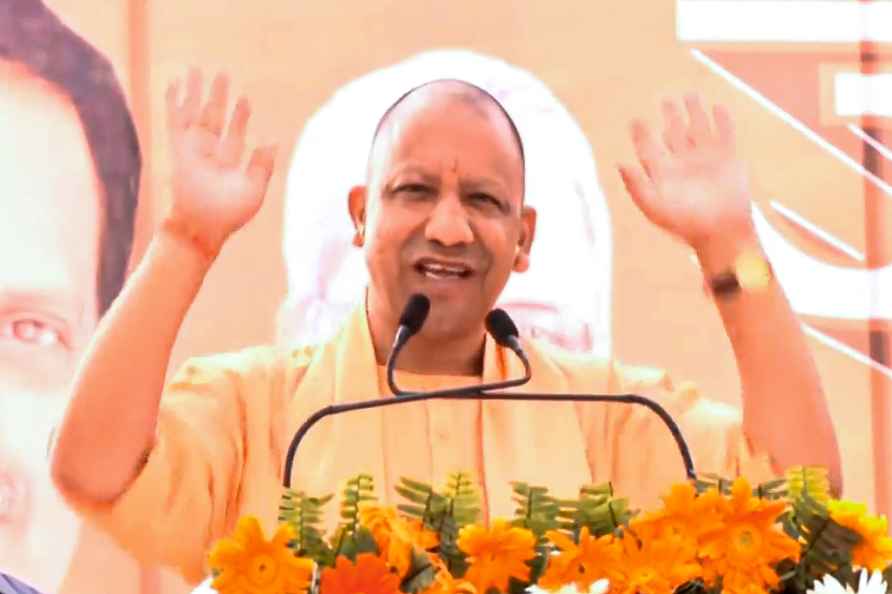 **EDS: IMAGE VIA @myogiadityanath** Rewa: Uttar Pradesh Chief Minister...