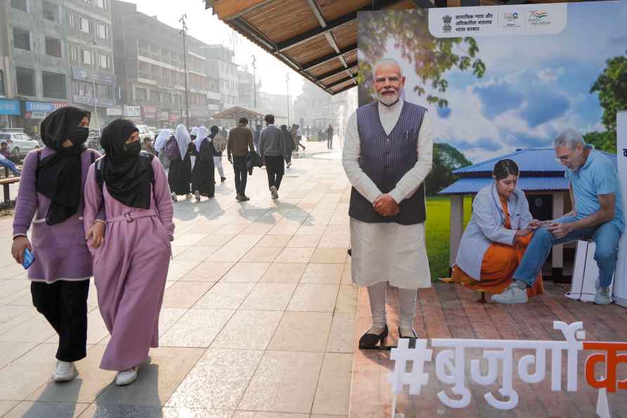 PM Modi's cut-out at Lal Chowk