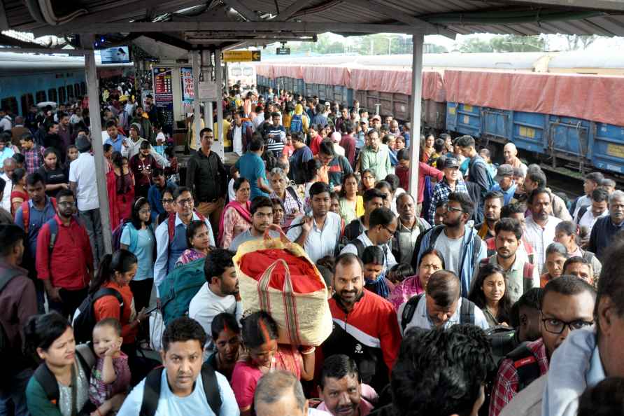 Crowd at railway station for Chhath festival