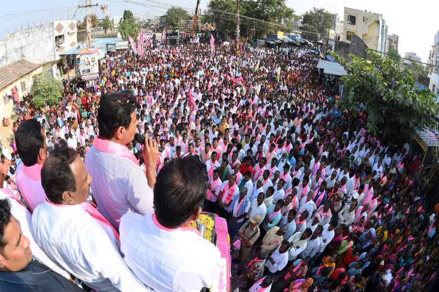 KT Rama Rao road show in Ramareddy