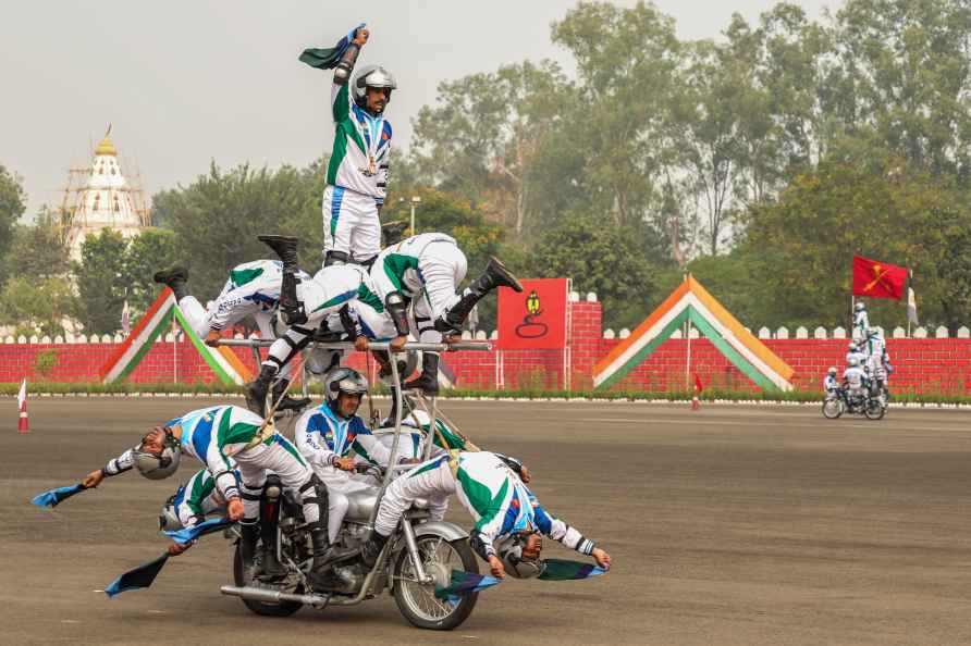 Indian Army perform during a reunion ceremony