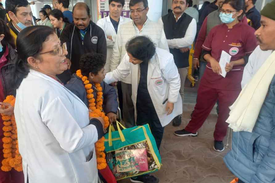 Rescued workers at AIIMS Rishikesh