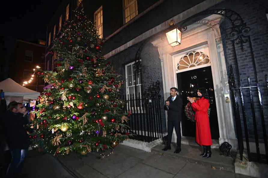 Downing Street Christmas tree lights