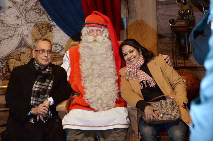 Pranab Mukherjee and his daughter