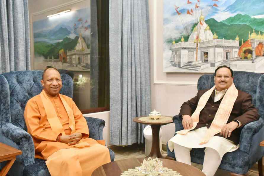 Yogi Adityanath meets JP Nadda