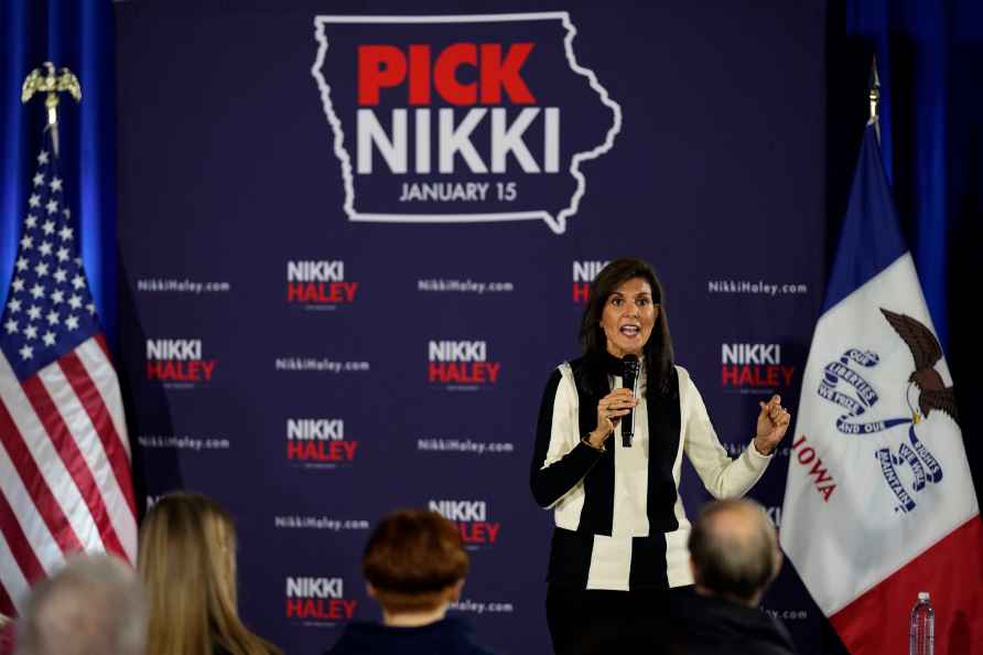 Nikki Haley at a town hall in Iowa