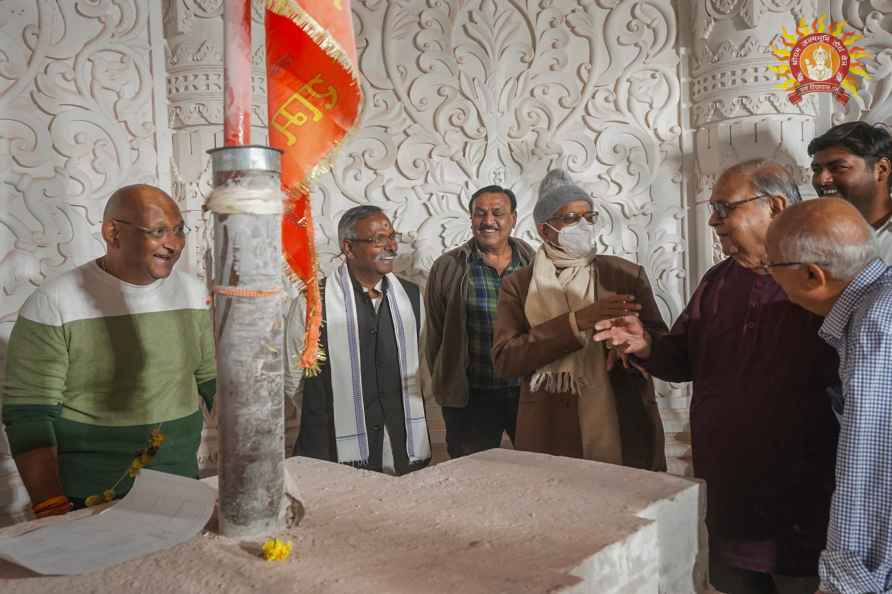 Architect Sompura at Ram Mandir site