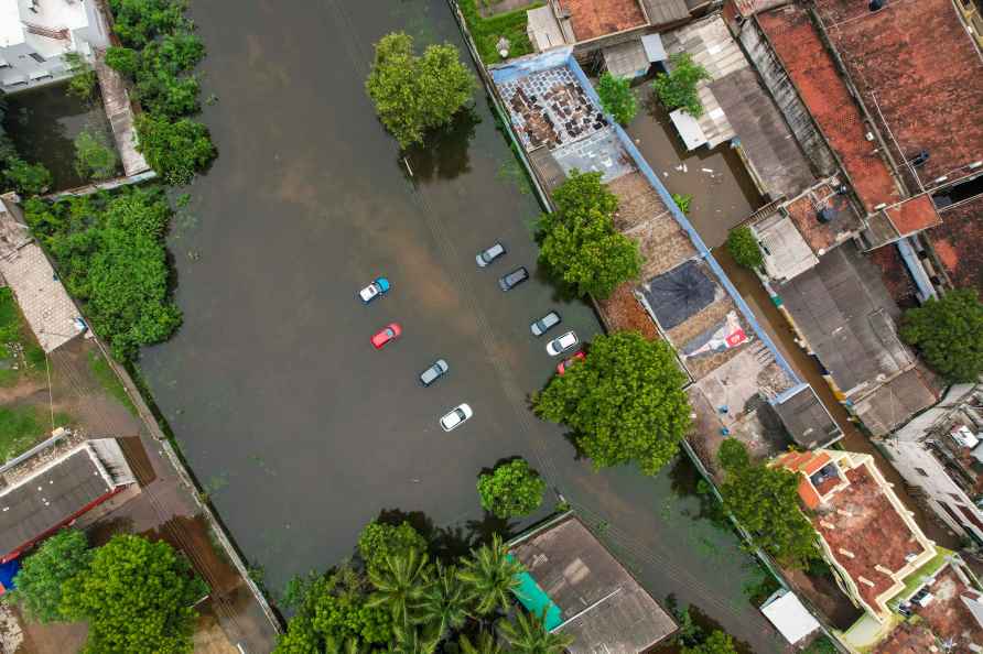 Thoothukudi: A flooded lacality following rains in Thoothukudi, ...