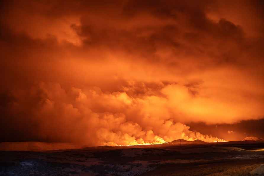 Eruption of a volcano in Grindavik