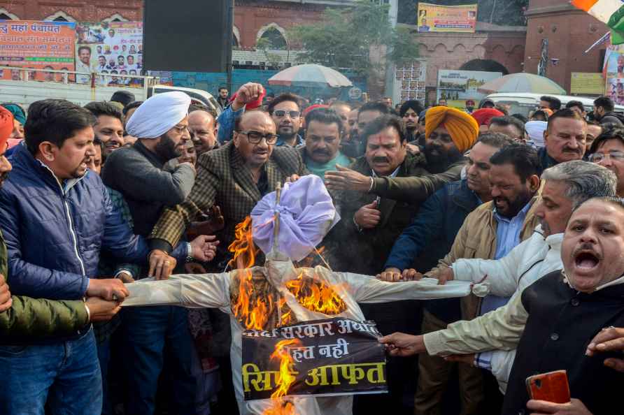 Opposition protest in Amritsar