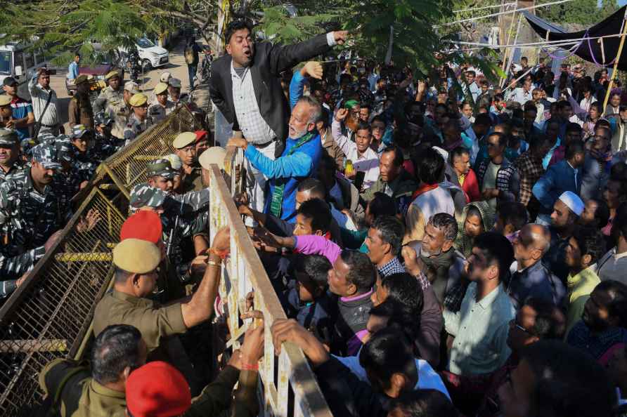 Teachers association protest in Guwahati