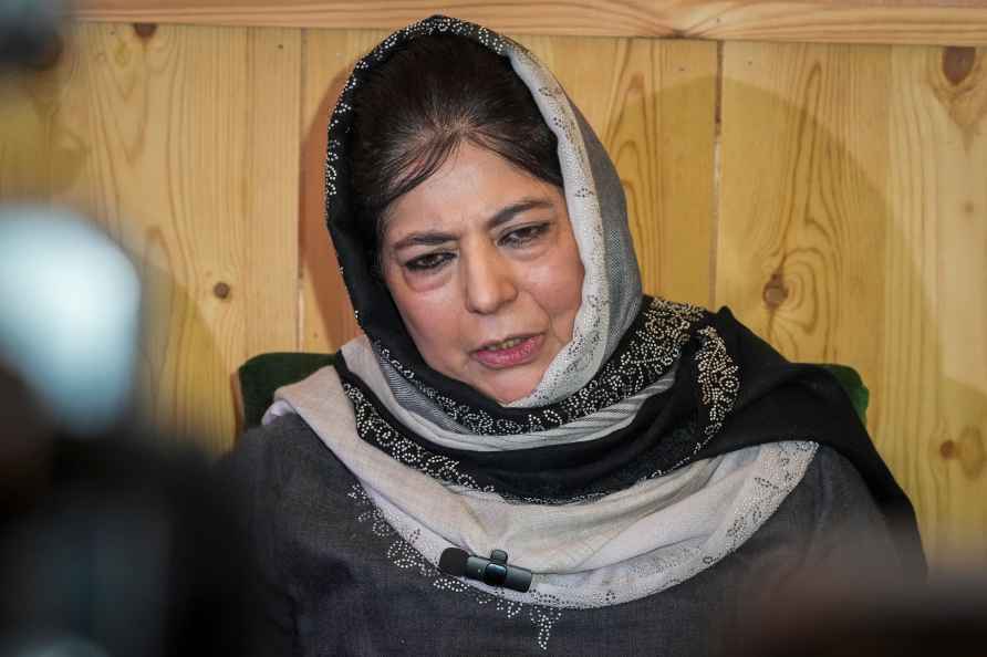 Mehbooba Mufti addressing media