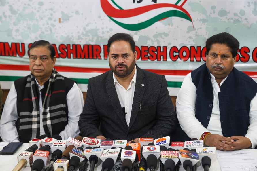 Vikar Rasool Wani addressing media