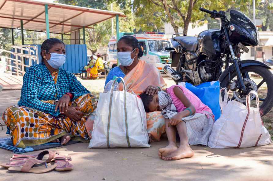 Chikkamagaluru: People wearing face masks as a precautionary measure...