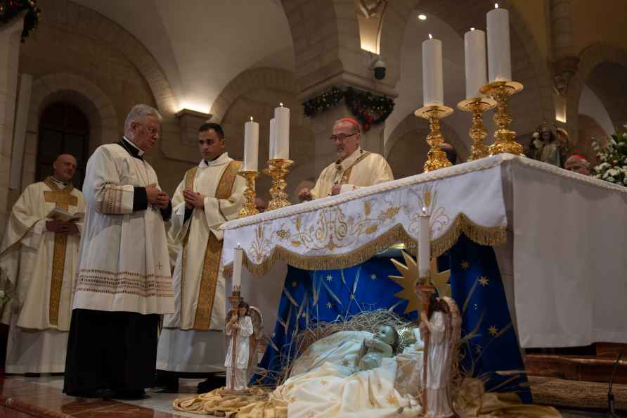 Christmas midnight Mass in Bethlehem