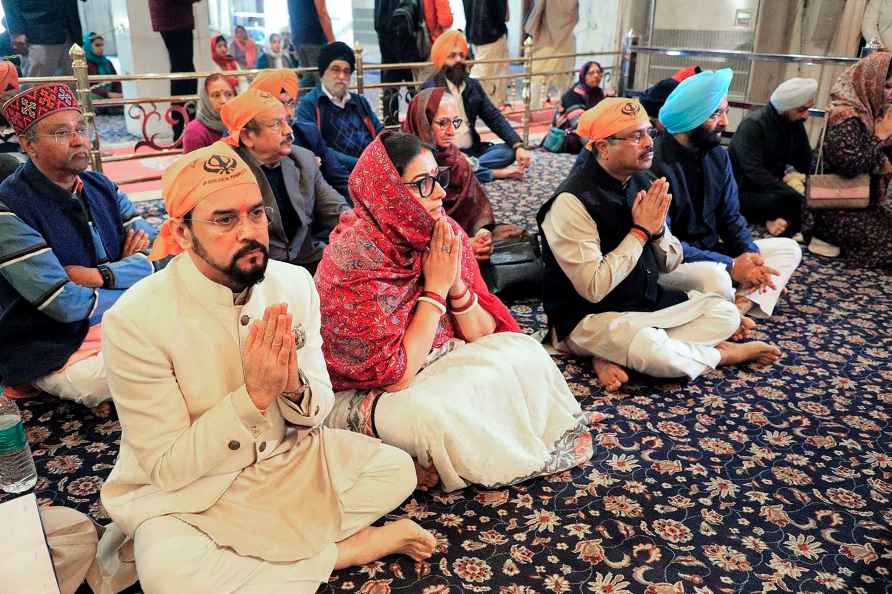 Anurag Thakur at Gurdwara Bangla Sahib