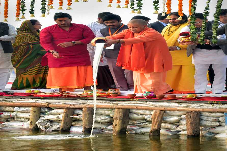 Yogi Adityanath in Prayagraj